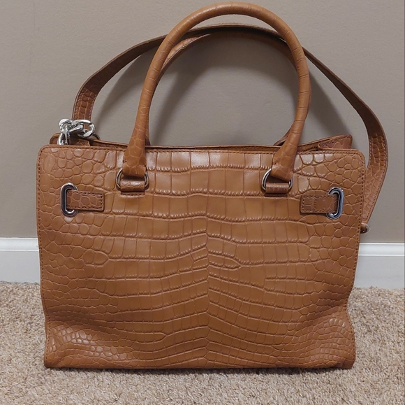 ❤️SALE! MICHAEL KORS Crocodile Embossed Hamilton Satchel - Picture 6 of 17